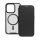 Gigapack iPhone 14 Plus Gigapack Tok álló, bőr hatású FLIP, MagSafe, FEKETE