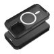 Gigapack iPhone 12 Gigapack Tok álló, bőr hatású FLIP, MagSafe, FEKETE