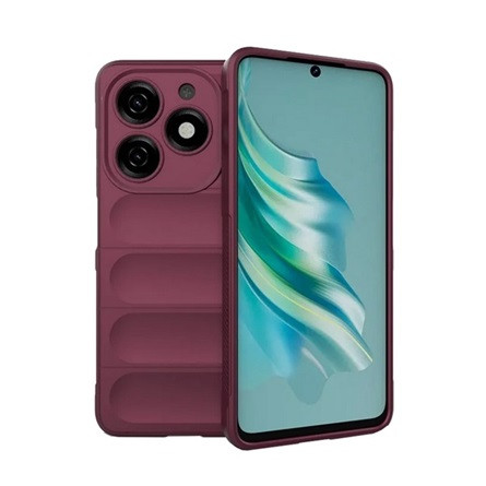 Gigapack Tecno Spark 20 4G Gigapack Szilikon telefonvédő ütésállóság, 3D, BORDÓ
