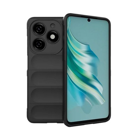 Gigapack Tecno Spark 20 4G Gigapack Szilikon telefonvédő ütésállóság, 3D, FEKETE