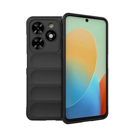 Gigapack Tecno Spark Go 2024 4G Gigapack Szilikon telefonvédő ütésállóság, 3D, FEKETE
