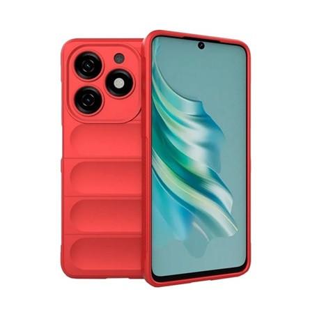 Gigapack Tecno Spark 20 4G Gigapack Szilikon telefonvédő ütésállóság, 3D, PIROS