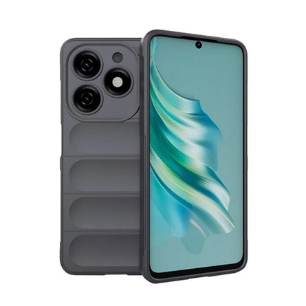 Gigapack Tecno Spark 20 4G Gigapack Szilikon telefonvédő ütésállóság, 3D, SÖTÉTSZÜRKE