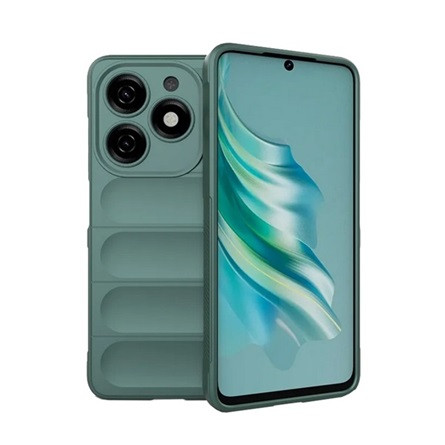 Gigapack Tecno Spark 20 4G Gigapack Szilikon telefonvédő ütésállóság, 3D, SÖTÉTZÖLD