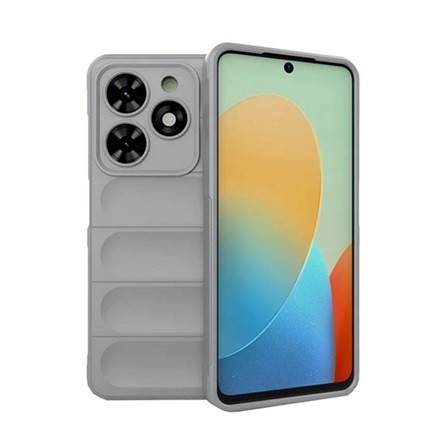 Gigapack Tecno Spark Go 2024 4G Gigapack Szilikon telefonvédő ütésállóság, 3D, VILÁGOSSZÜRKE