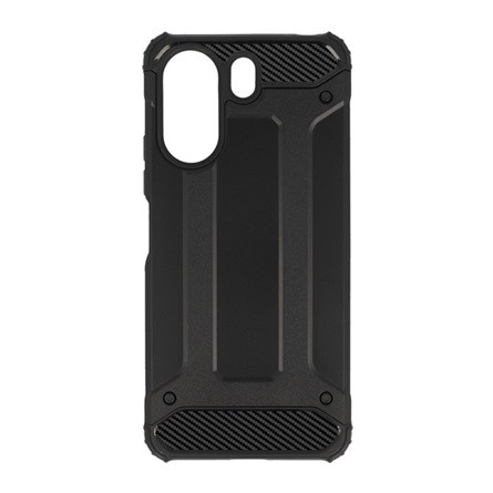 Gigapack Xiaomi Poco C65 4G Gigapack Defender szilikon telefonvédő ütésállóság, fémhatás, FEKETE
