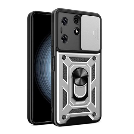 Gigapack Tecno Spark 10 Pro 4G Gigapack Defender szilikon telefonvédő ütésállóság, kameravédő, EZÜST