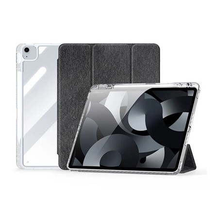 Dux Ducis IPAD Pro 12.9 (2022) DUX DUCIS UNID tok álló, textil hatású aktív FLIP, ceruza tartó, FEKETE