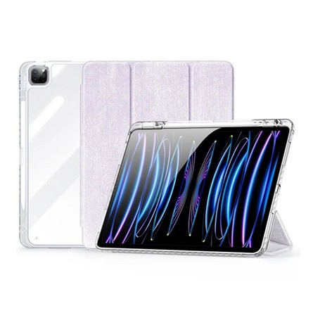 Dux Ducis IPAD Pro 13 (2024) DUX DUCIS UNID tok álló, textil hatású aktív FLIP, ceruza tartó, LILA