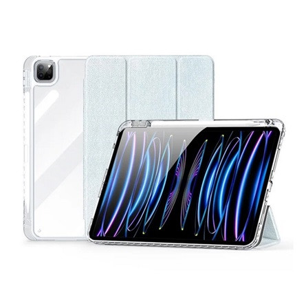 Dux Ducis IPAD Pro 11 (2024) DUX DUCIS UNID tok álló, textil hatású aktív FLIP, ceruza tartó, VILÁGOSKÉK