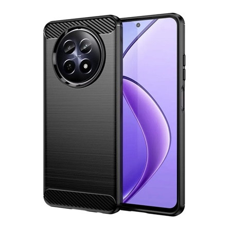 Gigapack Realme 12x 5G Gigapack Szilikon telefonvédő ütésállóság, karbon minta, FEKETE
