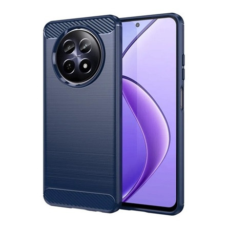 Gigapack Realme 12x 5G Gigapack Szilikon telefonvédő ütésállóság, karbon minta, SÖTÉTKÉK