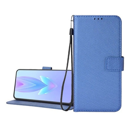 Gigapack Realme 12 Plus 5G Gigapack Tok álló, bőr hatású FLIP, rombusz + kézpánt, SÖTÉTKÉK