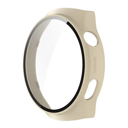 Gigapack Huawei Watch 4 Pro Gigapack Műanyag keret BUMPER, ütésállóság + kijelzővédő üveg, BÉZS
