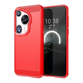   Mofi Huawei Pura 70 Ultra 5G MOFI szilikon telefonvédő ütésállóság, karbon minta, PIROS