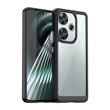 Gigapack Xiaomi Poco F6 4G Gigapack Szilikon telefonvédő ütésállóság, átlátszó hátlap, FEKETE