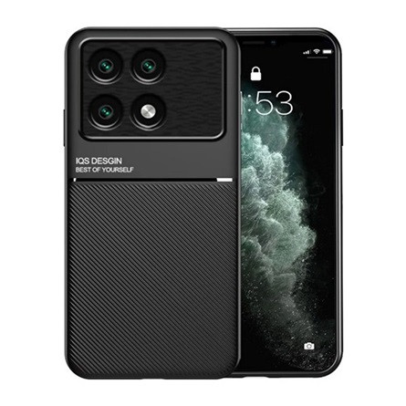Gigapack Xiaomi Poco F6 Pro 4G Gigapack Szilikon telefonvédő ütésállóság, csíkos, FEKETE