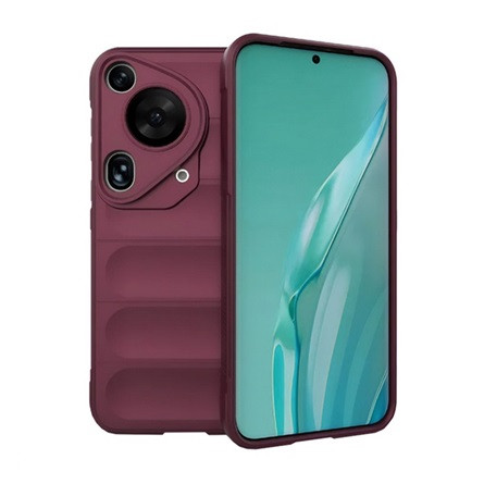 Gigapack Huawei Pura 70 Ultra 5G Gigapack Szilikon telefonvédő ütésállóság, 3D, BORDÓ