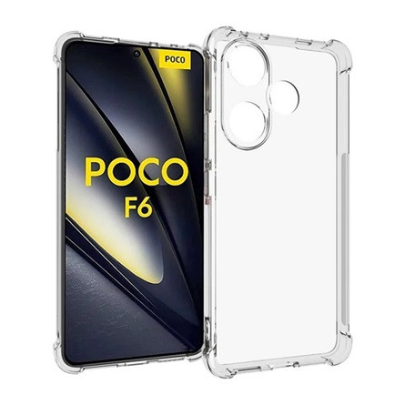 Gigapack Xiaomi Poco F6 4G Gigapack Szilikon telefonvédő ütésállóság, légpárnás sarok, ÁTLÁTSZÓ