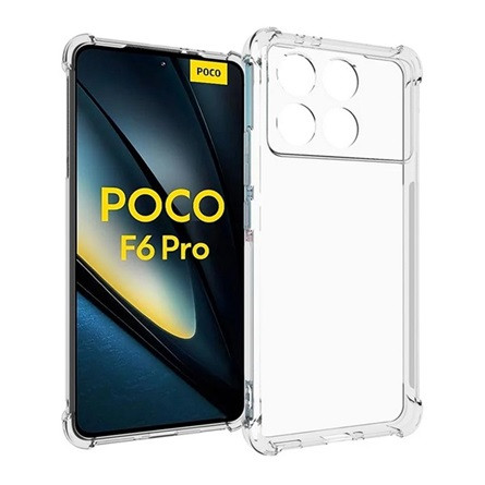 Gigapack Xiaomi Poco F6 Pro 4G Gigapack Szilikon telefonvédő ütésállóság, légpárnás sarok, ÁTLÁTSZÓ