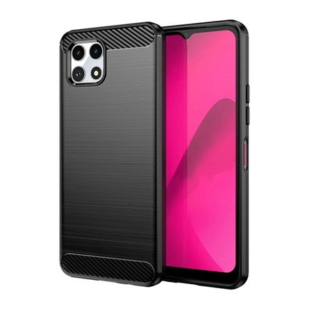 Gigapack T Phone 2 5G Gigapack Szilikon telefonvédő ütésállóság, karbon minta, FEKETE
