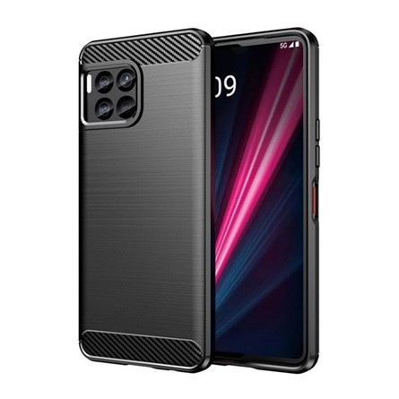 Gigapack T Phone 2 Pro 5G Gigapack Szilikon telefonvédő ütésállóság, karbon minta, FEKETE
