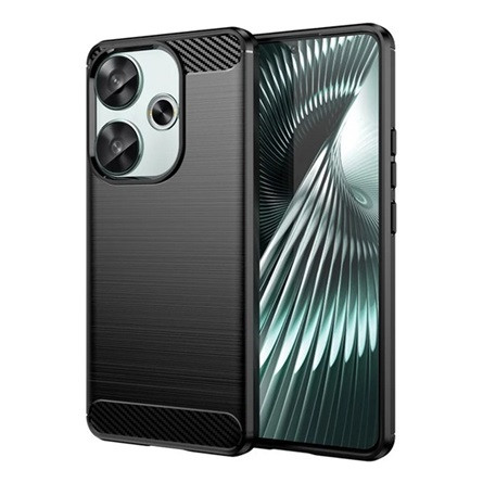 Gigapack Xiaomi Poco F6 4G Gigapack Szilikon telefonvédő ütésállóság, karbon minta, FEKETE