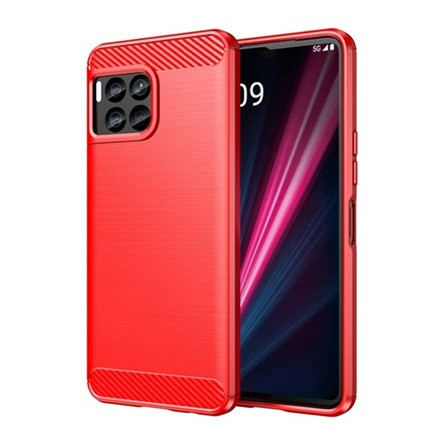 Gigapack T Phone 2 Pro 5G Gigapack Szilikon telefonvédő ütésállóság, karbon minta, PIROS