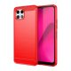 Gigapack T Phone 2 5G Gigapack Szilikon telefonvédő ütésállóság, karbon minta, PIROS
