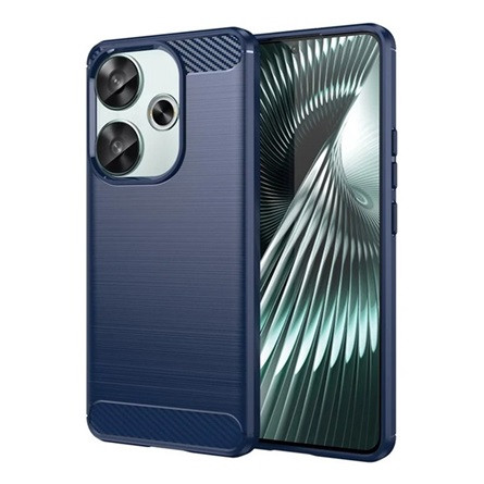 Gigapack Xiaomi Poco F6 4G Gigapack Szilikon telefonvédő ütésállóság, karbon minta, SÖTÉTKÉK