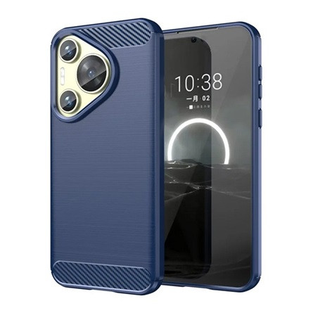 Gigapack Huawei Pura 70 5G Gigapack Szilikon telefonvédő ütésállóság, karbon minta, SÖTÉTKÉK