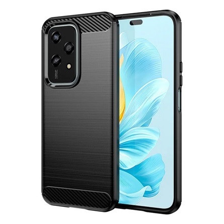 Gigapack Honor 200 Lite 5G Gigapack Szilikon telefonvédő ütésállóság, karbon minta, FEKETE