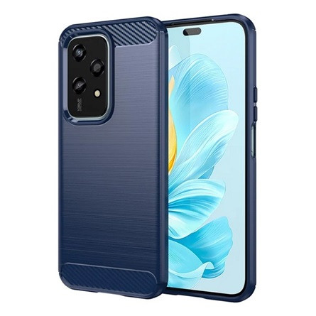 Gigapack Honor 200 Lite 5G Gigapack Szilikon telefonvédő ütésállóság, karbon minta, SÖTÉTKÉK