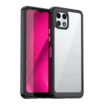 Gigapack T Phone 2 5G Gigapack Szilikon telefonvédő ütésállóság, átlátszó hátlap, FEKETE
