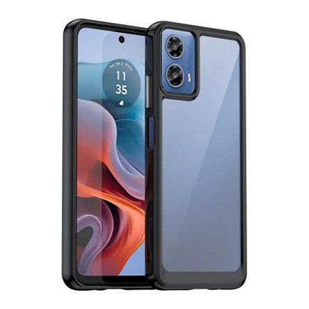 Gigapack Motorola Moto G34 5G Gigapack Szilikon telefonvédő ütésállóság, átlátszó hátlap, FEKETE