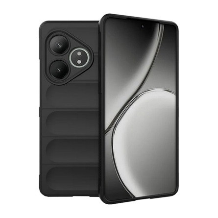 Gigapack Realme GT 6 5G Gigapack Szilikon telefonvédő ütésállóság, 3D, FEKETE