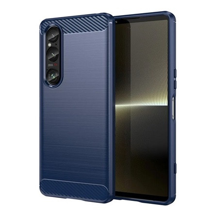Gigapack Sony Xperia 1 VI 5G Gigapack Szilikon telefonvédő ütésállóság, karbon minta, SÖTÉTKÉK