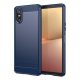 Gigapack Sony Xperia 10 VI 5G Gigapack Szilikon telefonvédő ütésállóság, karbon minta, SÖTÉTKÉK