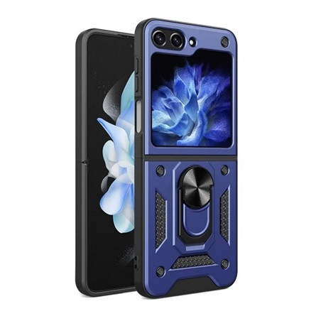 Gigapack Samsung Z Flip6 5G Gigapack Defender szilikon telefonvédő ütésállóság, tartógyűrű, SÖTÉTKÉK