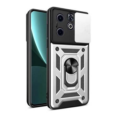 Gigapack Infinix Hot 40i 4G Gigapack Defender szilikon telefonvédő ütésállóság, kameravédő, EZÜST