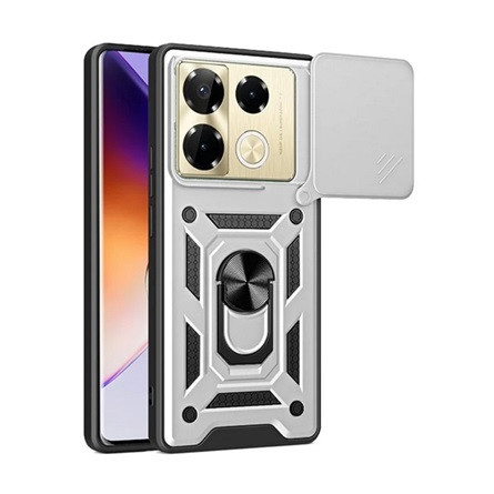Gigapack Infinix Note 40 Pro 5G Gigapack Defender szilikon telefonvédő ütésállóság, kameravédő, EZÜST