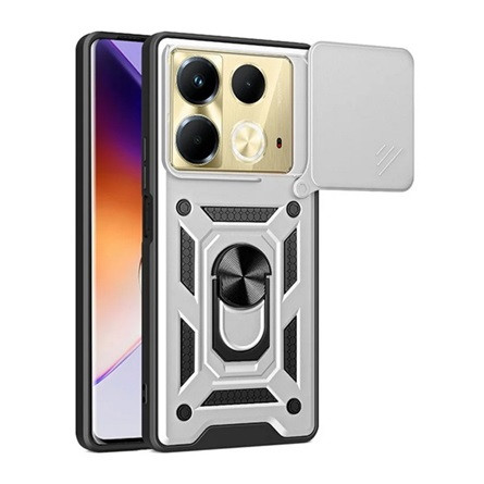 Gigapack Infinix Note 40 4G Gigapack Defender szilikon telefonvédő ütésállóság, kameravédő, EZÜST