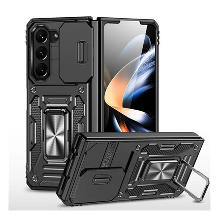 Gigapack Samsung Z Fold6 5G Gigapack Defender szilikon telefonvédő ütésállóság, kameravédő, FEKETE