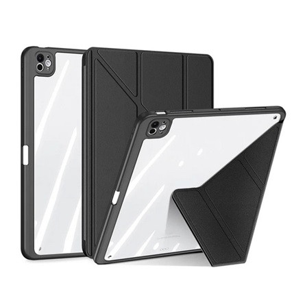 Dux Ducis IPAD Pro 13 (2024) DUX DUCIS MAGI ORIGAMI tok álló, bőr hatású aktív FLIP, ceruza tartó, FEKETE