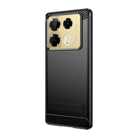 Mofi Infinix Note 40 Pro 5G MOFI szilikon telefonvédő ütésállóság, karbon minta, FEKETE