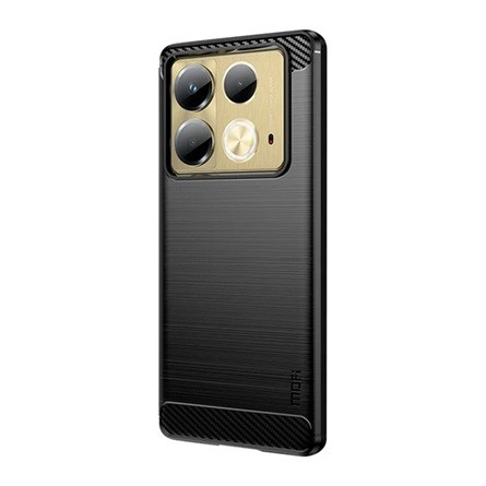 Mofi Infinix Note 40 4G MOFI szilikon telefonvédő ütésállóság, karbon minta, FEKETE