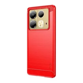   Mofi Infinix Note 40 4G MOFI szilikon telefonvédő ütésállóság, karbon minta, PIROS