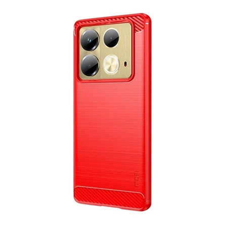 Mofi Infinix Note 40 4G MOFI szilikon telefonvédő ütésállóság, karbon minta, PIROS