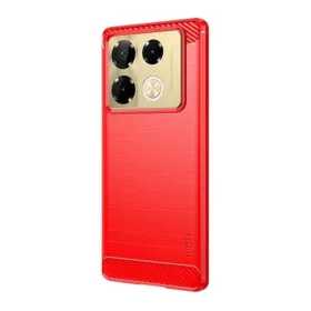   Mofi Infinix Note 40 Pro 5G MOFI szilikon telefonvédő ütésállóság, karbon minta, PIROS