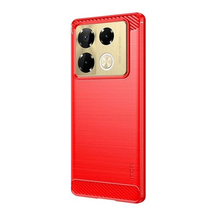 Mofi Infinix Note 40 Pro 5G MOFI szilikon telefonvédő ütésállóság, karbon minta, PIROS